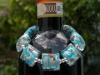 Aqua & White Gold Bombata Bracelet